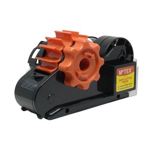 May include: Black tape dispenser with orange gears and a label that reads "M'TEX Tape Cutter Prime www.motex.co.kr"
