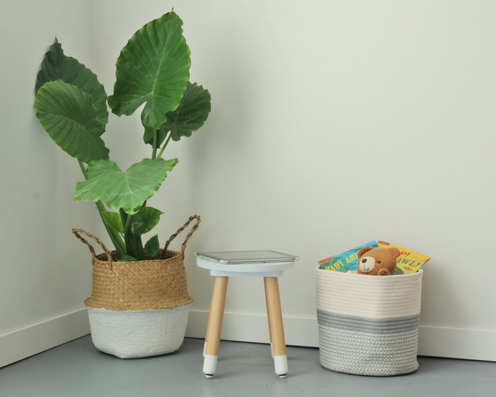 Cotton Rope Basket Premium Blanket Basket Living Room Etsy