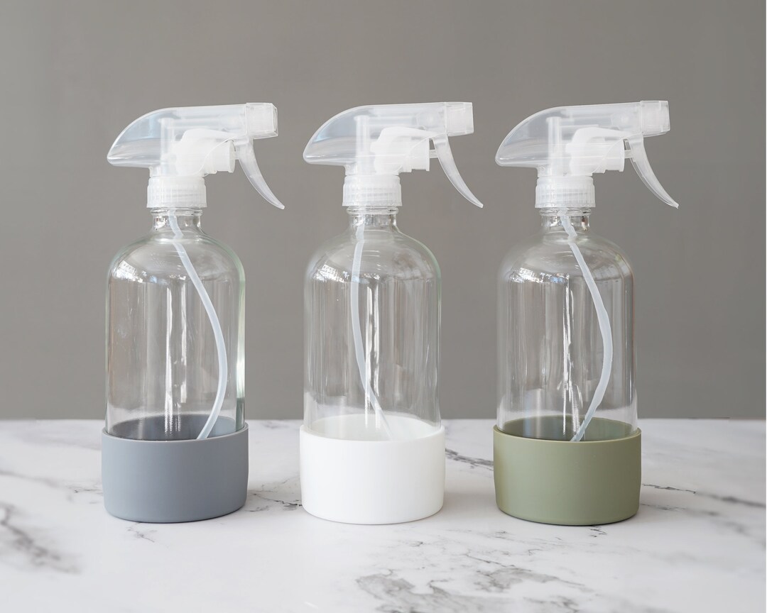 2pack 16oz Glass Spray Bottle With Protective Silicone Sleeve ...