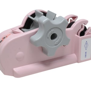 MTX-03 MINI Tape Dispenser - 1in Core Tapes, Automatic Tape Cutter with Watermill Tech - Floral Tape - Office Tape - Self Cutting Tape Pastel Pink