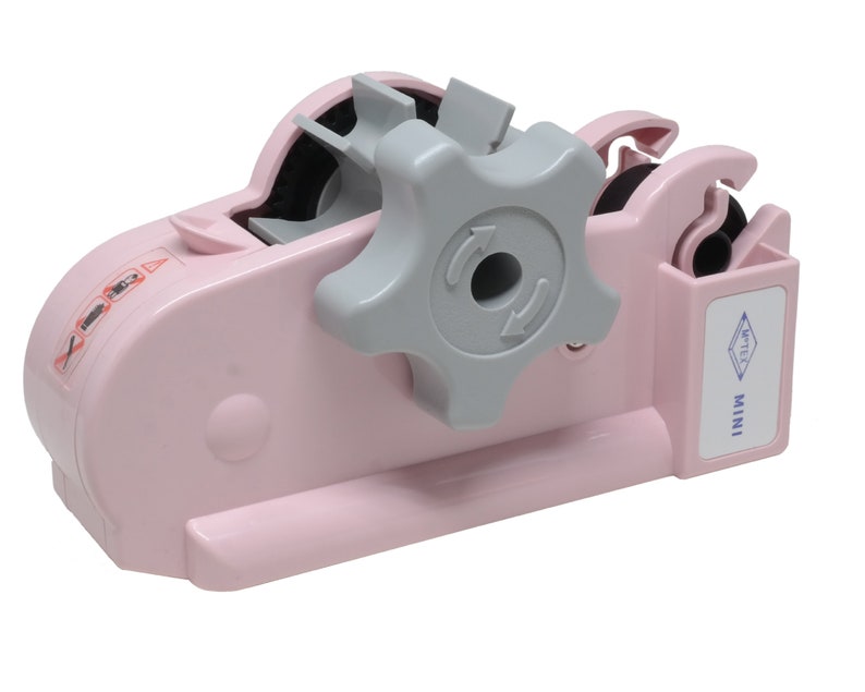 MTX-03 MINI Tape Dispenser - 1in Core Tapes, Automatic Tape Cutter with Watermill Tech - Floral Tape - Office Tape - Self Cutting Tape Pastel Pink