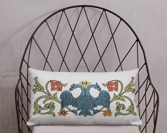 Two-Headed Eagle Pillow: Linen Feel, Regal Home Decor
