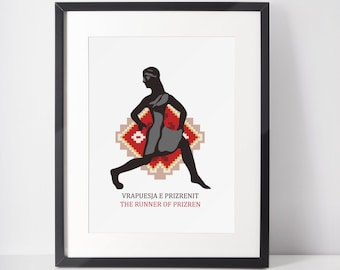 The Runner of Prizren Poster: Albanian Cultural Heritage Art (PDF Files)