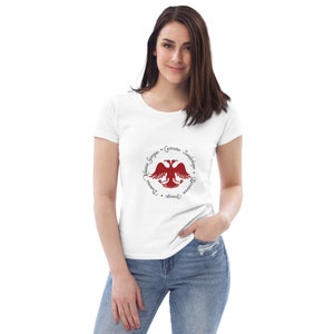 Shqiponja dykrenare e Skenderbeut - Scanderbeg's two-headed eagle / Women's fitted eco tee