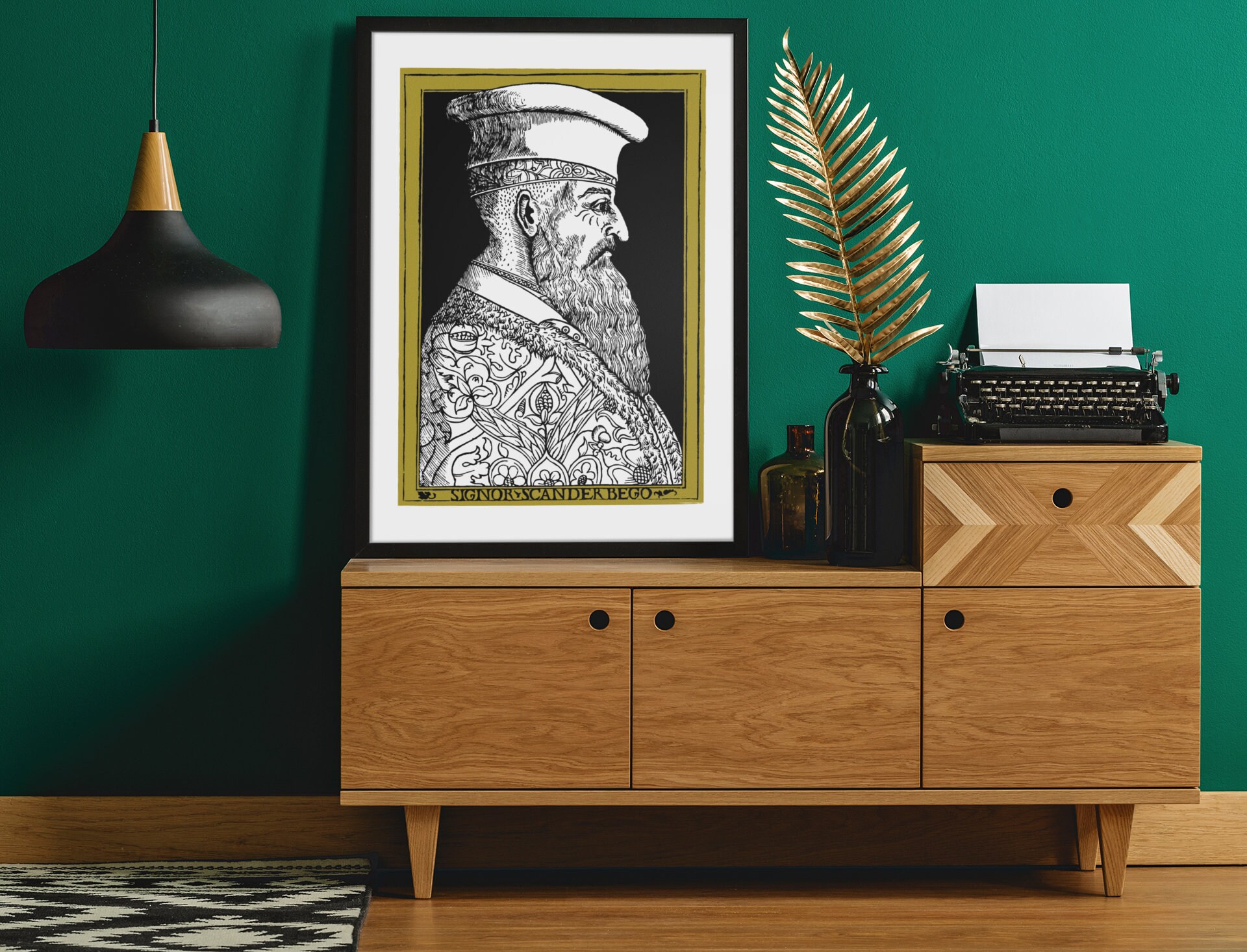 Scanderbeg Portrait Poster: Prince of Epirus Vector Art (PDF Files) - Etsy