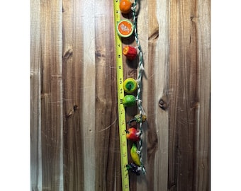 Guirnalda de frutas coloridas para colgar en la pared de la cocina, decoración de frutas artificiales, ~20 pulgadas