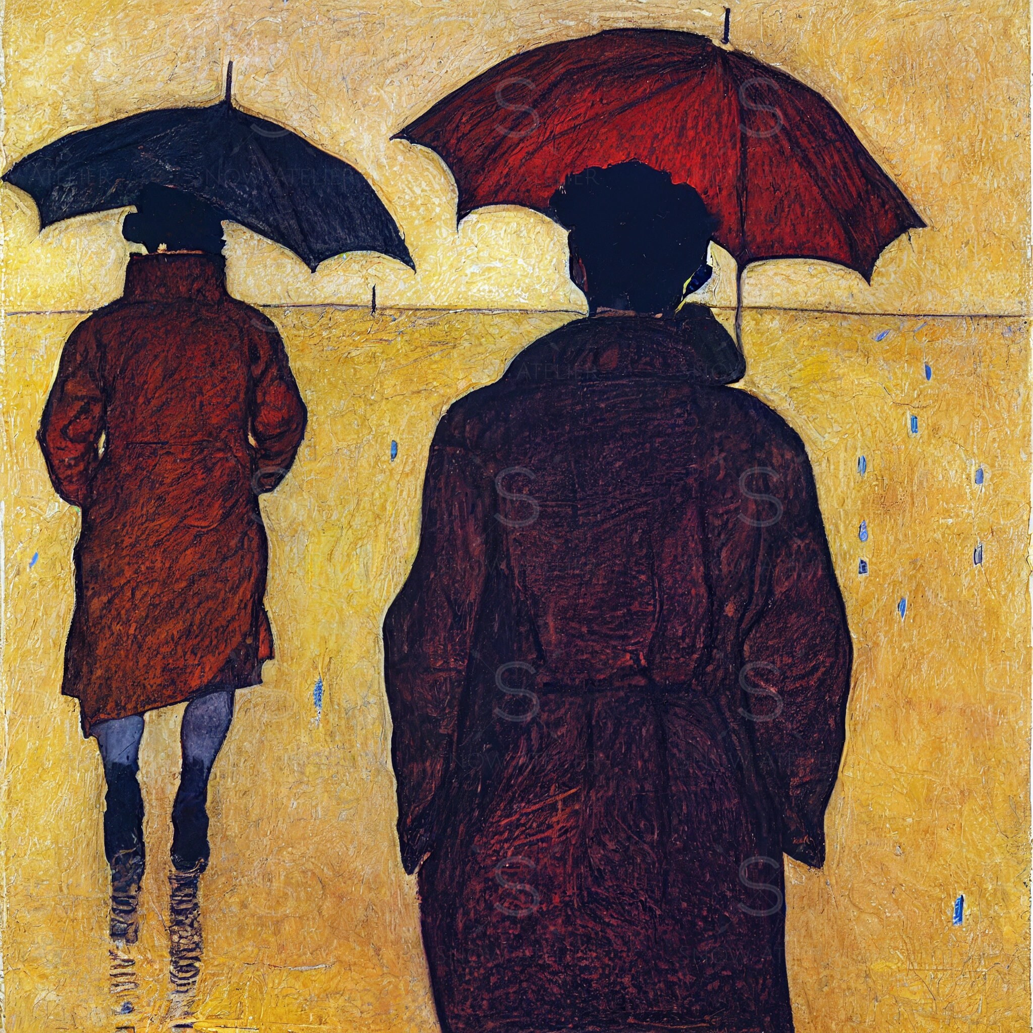 Pareja bajo la lluvia - Etsy España Pareja bajo la lluvia - Etsy España