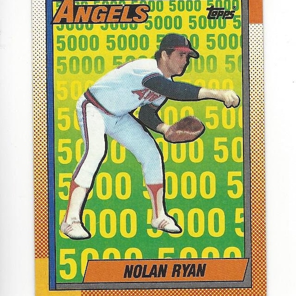 1990 NOLAN RYAN Los Angeles ANGELS Original Topps card number 3 in Excellent condition  ...... Free U S Shipping