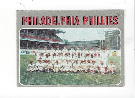 1970 PHILADELPHIA PHILLIES TEAM Card with Team Records, Vintage Topps  Baseball Card Number 436 .. Free U S Shipping