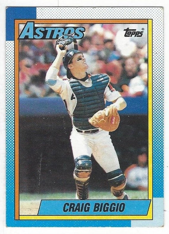 1990 CRAIG BIGGIO Original Vintage Topps Baseball Card Number 