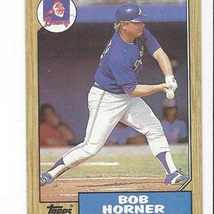 1987 BOB HORNER Atlanta BRAVES  Original Vintage Topps Baseball Card Number 660 Excellent Condition     ...... Free U S Shipping