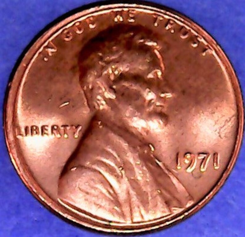 1971 Plain LINCOLN MEMORIAL PENNY Number G3 A Gem Uncirculated coin Free U S Shipping *