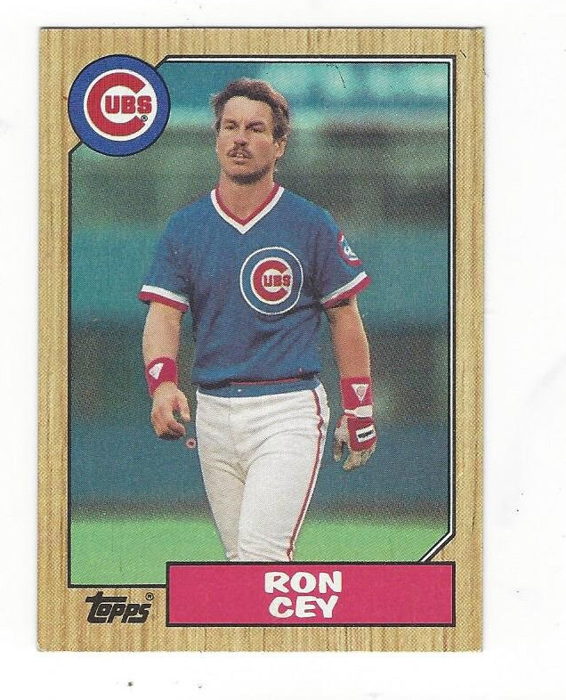 1987 RON CEY Chicago CUBS Vintage Topps Baseball Card Number 