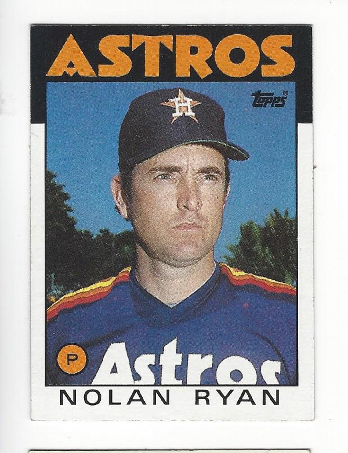 1986 NOLAN RYAN Houston ASTROS Original Vintage Baseball Card Etsy