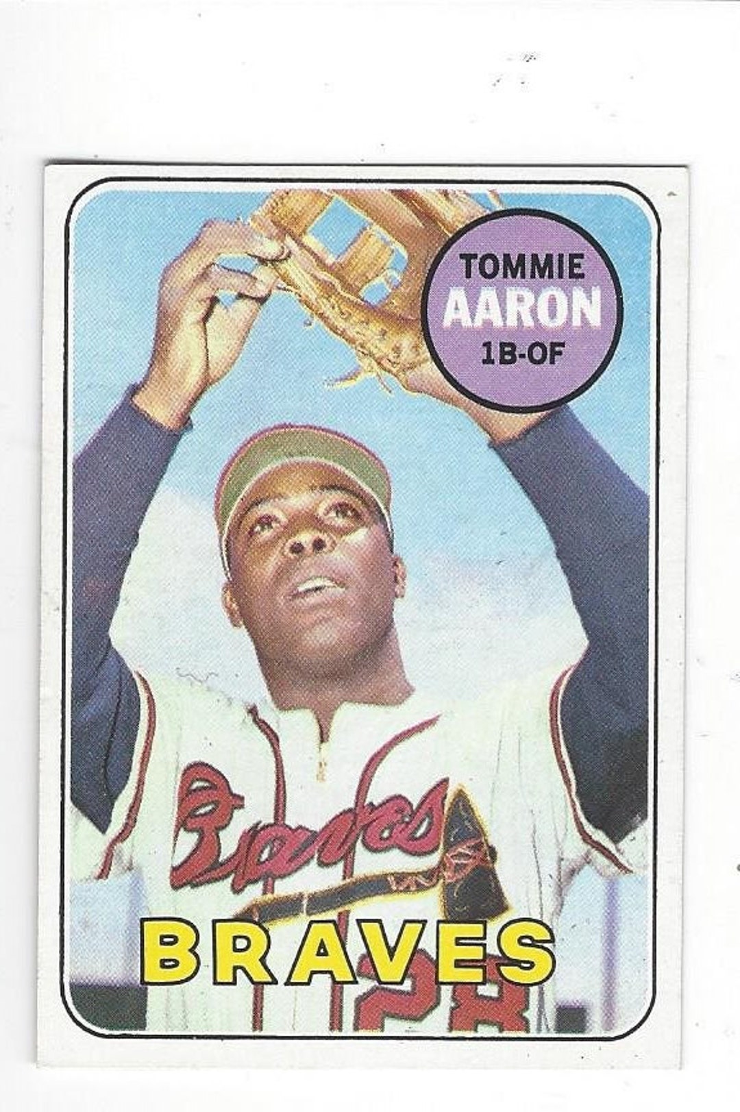 1969 TOMMIE AARON Atlanta BRAVES Original Vintage Baseball Etsy
