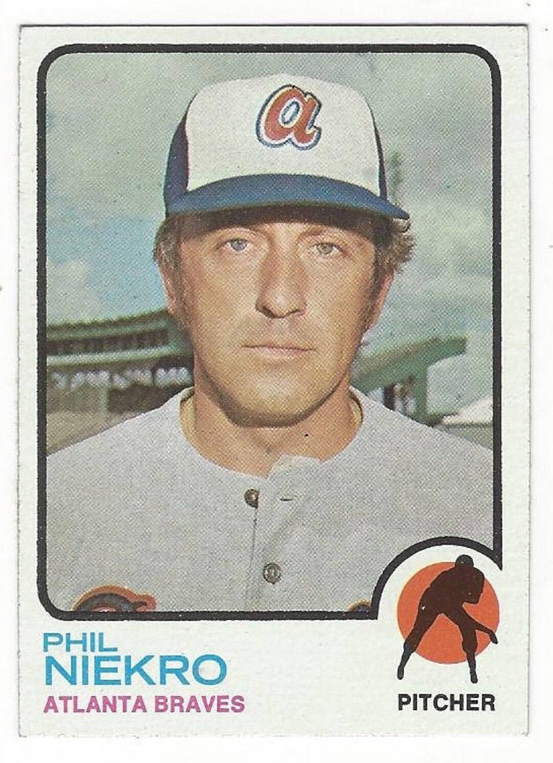 1973 PHIL NIEKRO Atlanta BRAVES Original Vintage Topps 