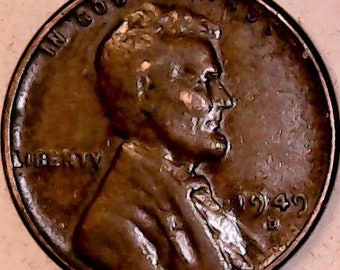 1949D Lincoln Wheat Penny Number G13C in Good condition    ..... Free U S Shipping