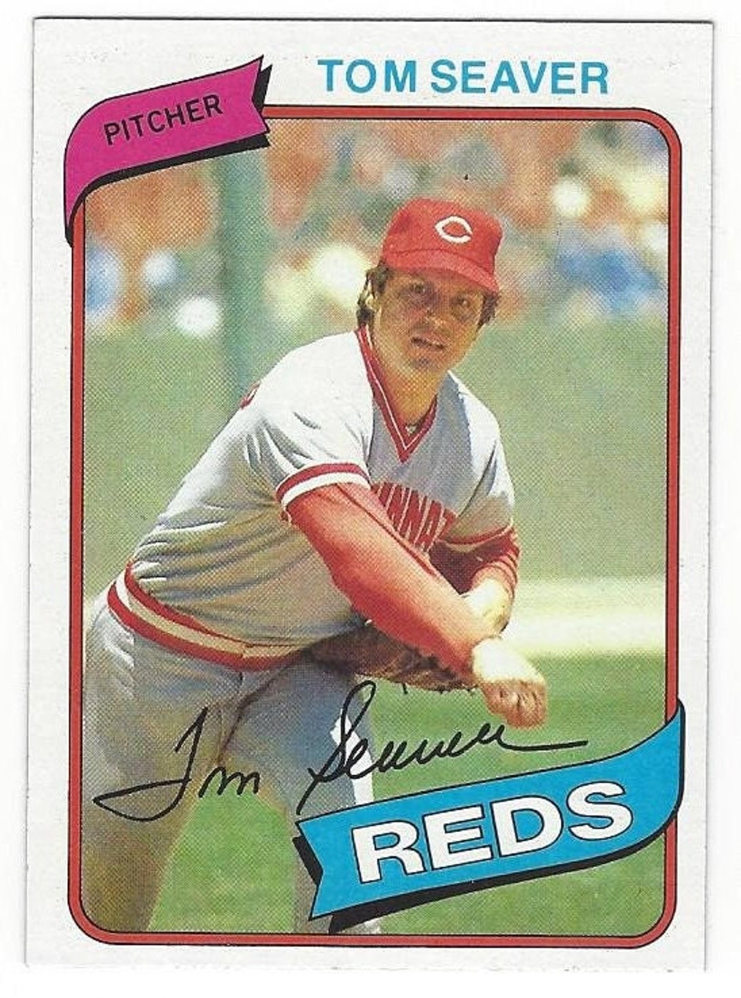 Tom Hall Reds 1980 TOM SEAVER Hall of Fame Cincinnati REDS Original Vintage - Etsy