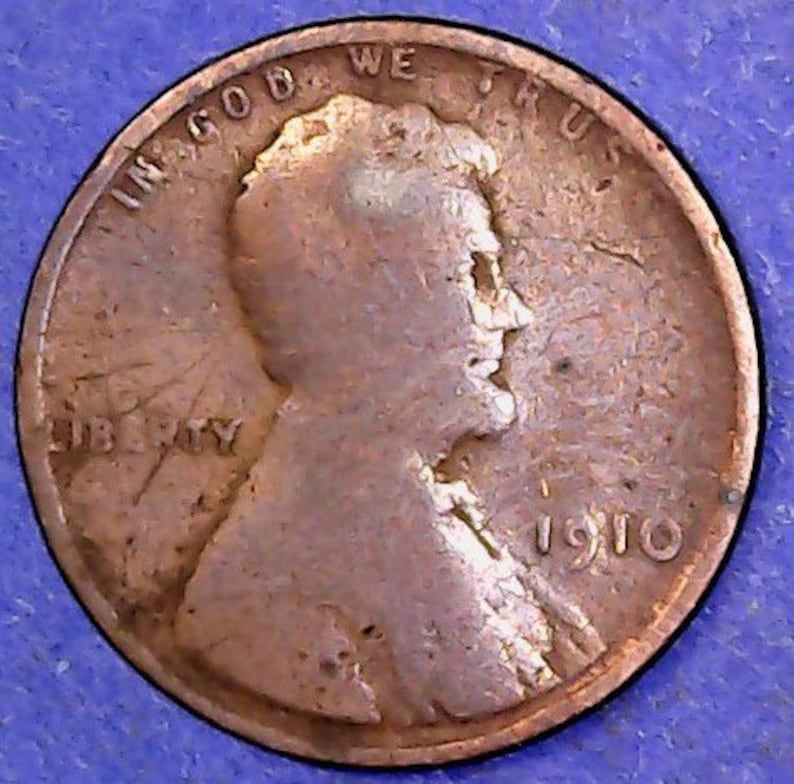 1910 Plain Lincoln Wheat Penny No Mint Mark Number G13 in Etsy