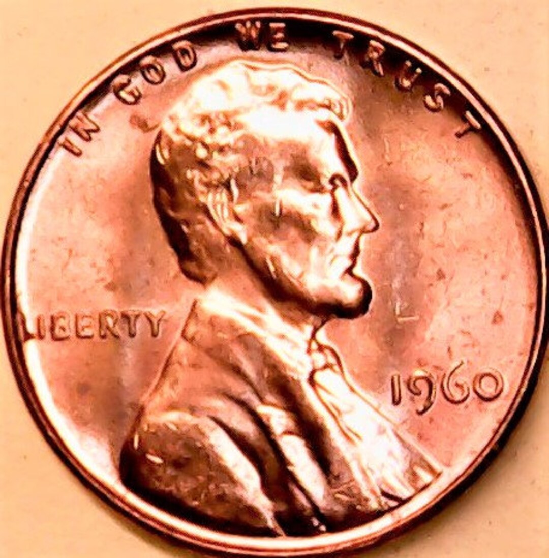 1960 Plain Large Date Lincoln Memorial Penny, Number G2E in ...