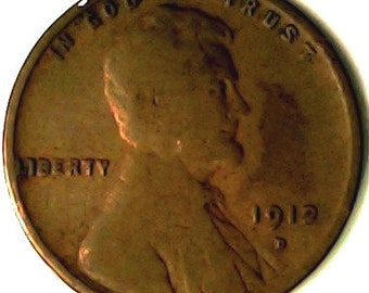 1912D Lincoln Wheat Penny Number G13C in Very Good condition             ..... Free U S Shipping