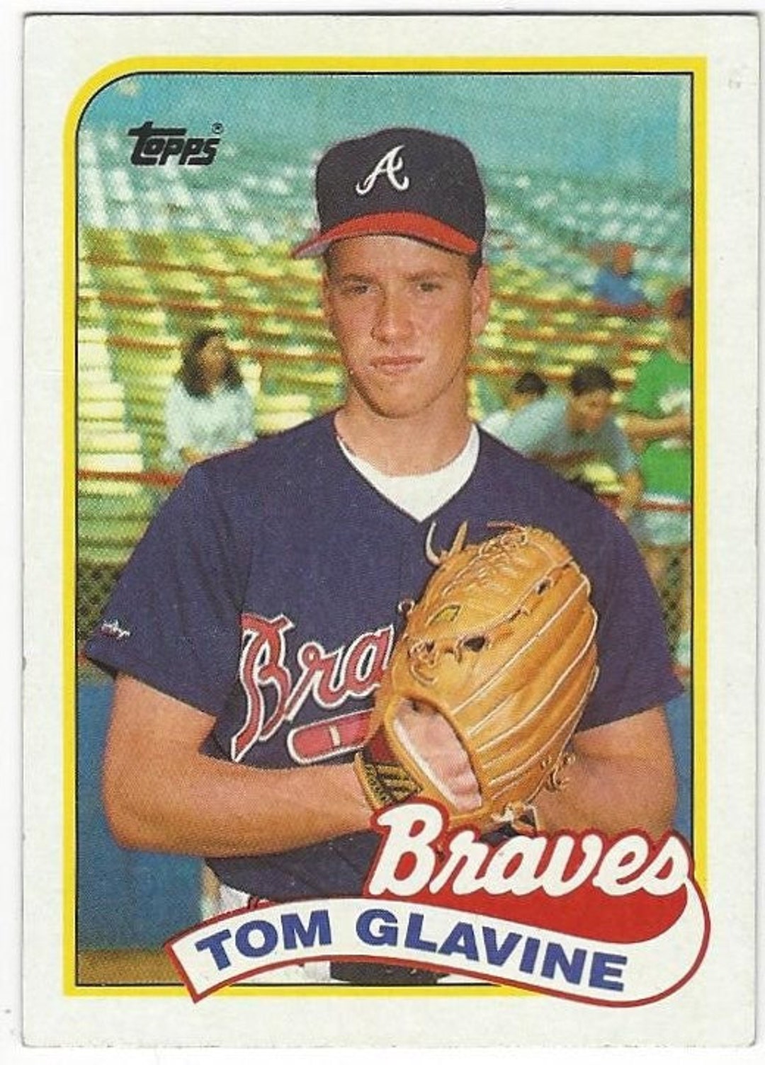 1989 TOM GLAVINE Atlanta BRAVES Hall of Fame Pitcher Original Vintage