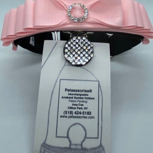 Petsessories® Interchangeable Armband with Bling Clip. Adjustable armband itself is black, includes 1 Ribbon Cover choice of color image 3
