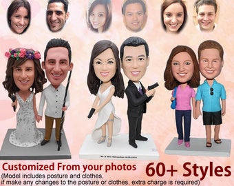 Personalized Bobblehead dolls, Anniversary Gift, unique wedding gift for couple, 1st anniversary gifts for couple, 1 year anniversary gifts