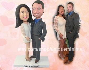 Custom Bobblehead- Custom Handmade Wedding Cake   Topper , Custom Wedding Cake Topper, Custom Handmade Wedding Cake Topper.