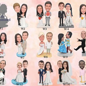 Wedding topper bride and groom cake topper custom cake toppers custom wedding cake topper
