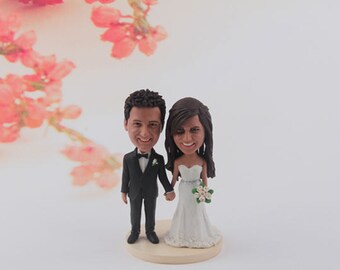 Wedding cake topper, Custom Wedding Cake Topper, Unique Wedding Cake Topper - Mr and Mrs - Cake Decor - Bride and Groom