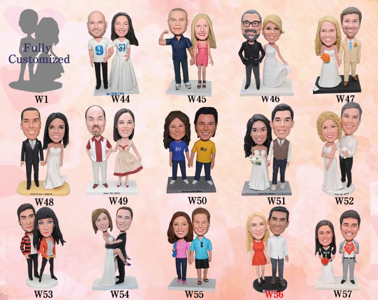 Wedding Topper Bride and Groom Cake Topper Custom Cake Toppers Custom ...