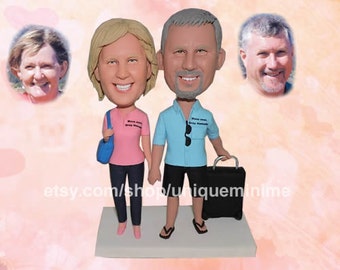 40th Wedding Anniversary Gift, Gift For Parents Ruby 40th Anniversary GIFT Custom Bobblehead dolls