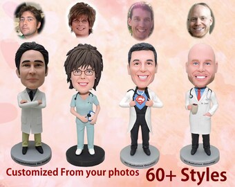 Doctor custom bobbleheads, doctor gift, gift for doctor, medical school graduation, doctor graduation gift, funny doctor gift