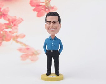 Cotton Anniversary Gift for Him / 2nd Anniversary Gifts for Men /Second Anniversary Gifts for Men /Custom Bobblehead for you