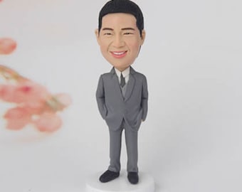 Custom Bobbleheads and Figurines with your looks - Businessman - Customized Birthday, Anniversary or Business gift - Personalized Bobblehead