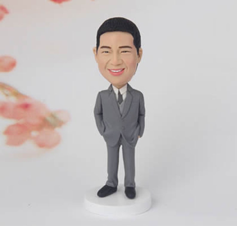 Custom Bobbleheads and Figurines with your looks Businessman Customized Birthday, Anniversary or Business gift Personalized Bobblehead image 1