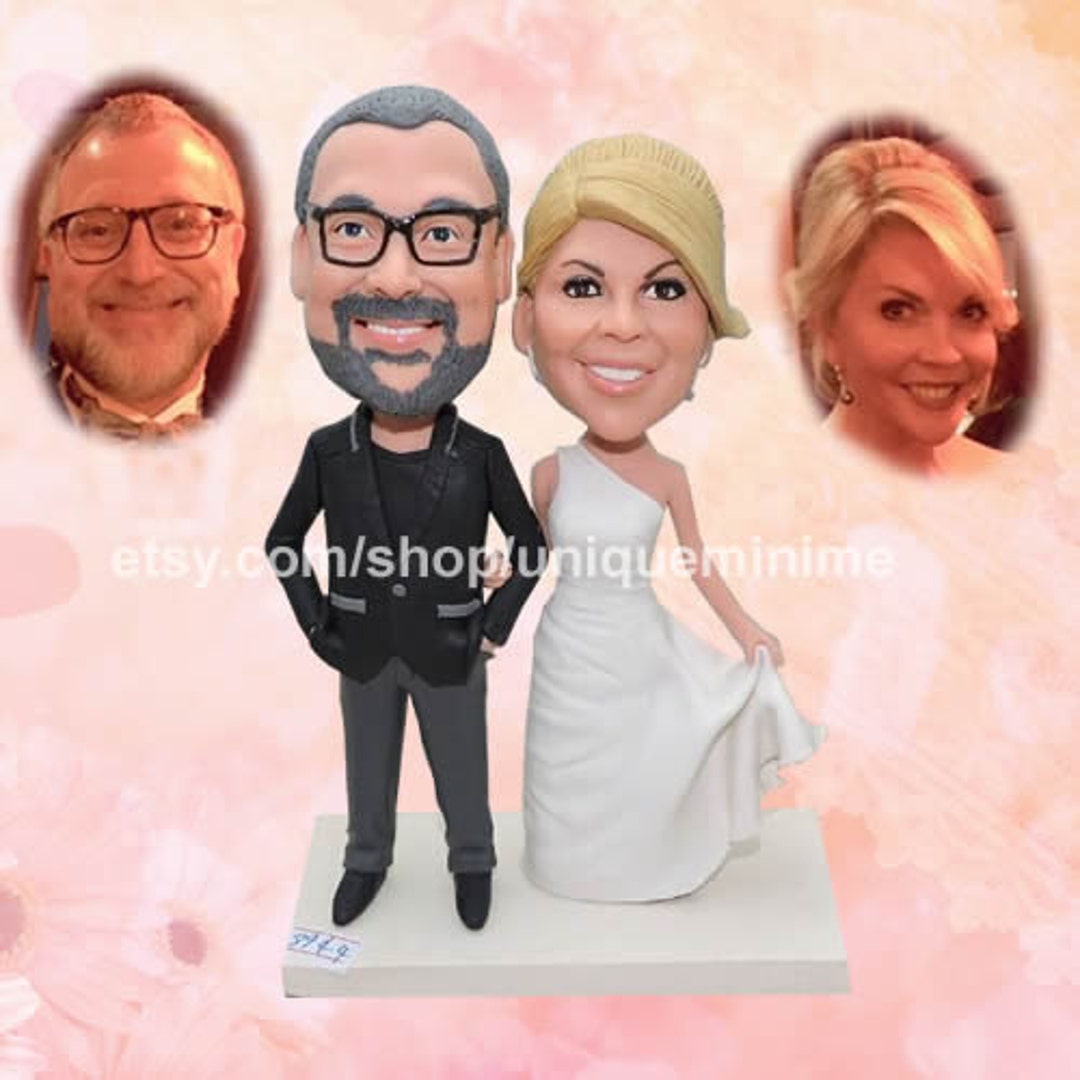 Vintage Wedding Cake Topper Figurines Bride Groom - Etsy