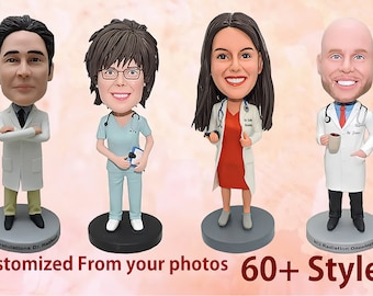 Doctor custom bobbleheads, doctor gift, gift for doctor, medical school graduation, doctor graduation gift, funny doctor gift