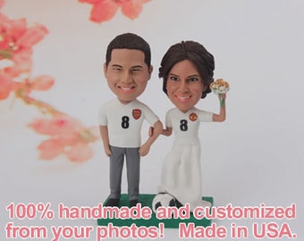 Wedding cake topper,  custom wedding cake topper, Personalized wedding cake topper,rustic wedding cake topper, bobblehead weddingcake topper