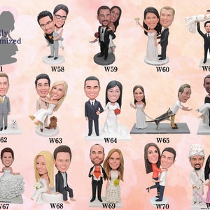 Custom wedding cake toppers based on your photos and ideas