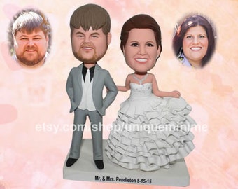 Custom wedding cake topper, Bride and groom cake   topper, personalized cake topper, Mr and Mrs cake   topper, custom cake topper