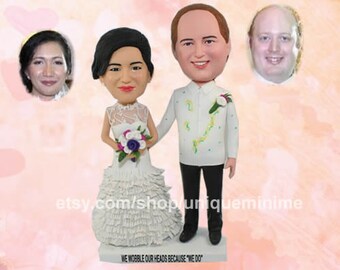 Muñecas Bobblehead personalizadas, ideas para regalos de compromiso, excelentes ideas de regalos de boda, ideas de regalos de boda personalizadas, lindas ideas de regalos de boda