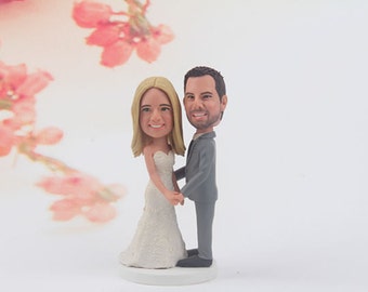 Funny Cake topper, Wedding Cake Topper, Romantic cake topper, CUSTOM cake topper, handmade wedding cake topper, polymer clay cake topper