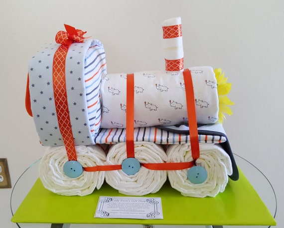 train diaper cake