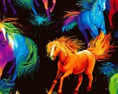 Face Mask Rainbow Painted Horses Child and Adult Sizes Unisex 100 Cotton washable comfortable easy to wear with elastic ear loops