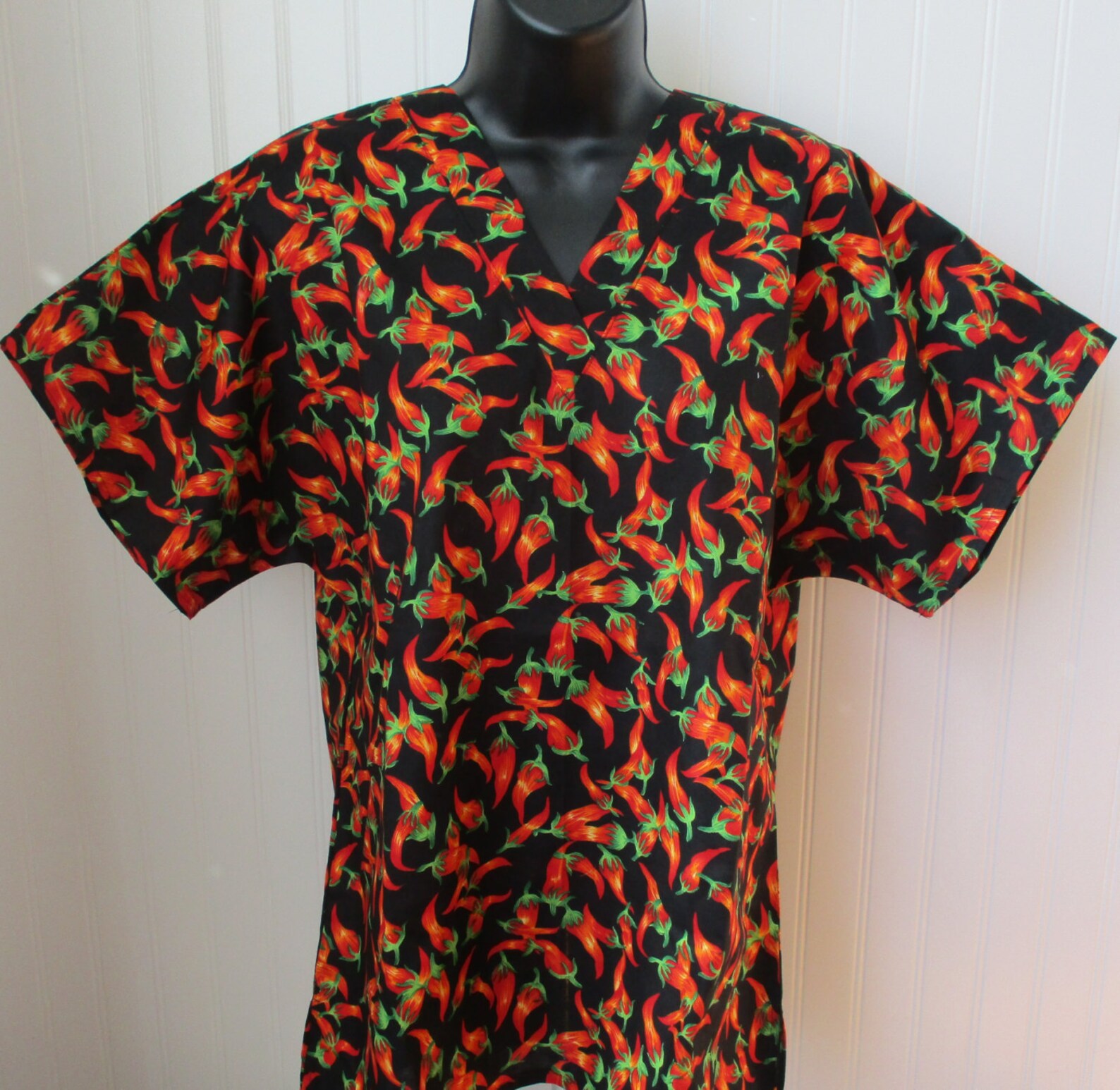 Red Chili Peppers RN Medical Nursing Relaxed Fit V Neck Scrub Etsy