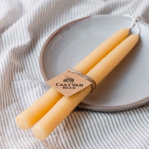 Hand-Dipped Taper Candles 8 / 9 100% Pure Canadian Beeswax image 1