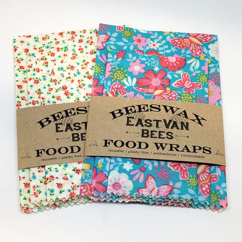 Beeswax Food Wraps, 3 pack 8 11 14, Zero waste, Food Safe, Reusable , FREE SHIPPING image 7