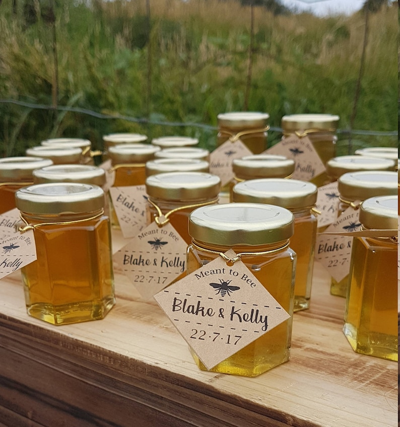 Honey Favors 3 Ounce Jars Honey Wedding Favor Bridal Shower Etsy